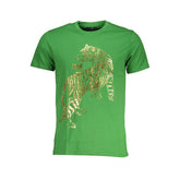 Cavalli Class Green Cotton T-Shirt -   -  Cavalli Class.